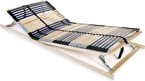 vidaXL Bază de pat cu șipci, 42 șipci, 7 zone, 80 x 200 cm