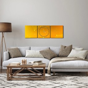 Tabloul abstract galben (cu ceas) (90x30 cm)