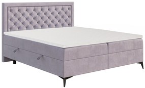 Pat de o persoană boxspring 120 cm Lavande (levandula) (cu saltea și sp. depozitare). 1043405