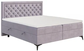 Pat de o persoană boxspring 120 cm Lavande (levandula) (cu saltea și sp. depozitare). 1043405