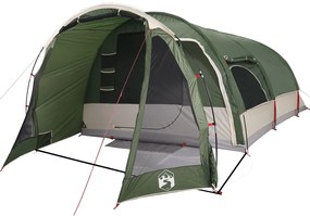 Cort de familie tunel pentru 8 persoane, verde, impermeabil