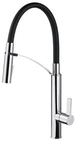 Deante BGB_B720 - Baterie chiuvetă GERBERA negru/crom cu braț flexibil