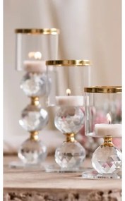 Set de 3 sfeșnice aurii