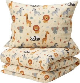 Lenjerie de pat din bumbac creponat pentru patut Renforce ANIMORA colorat Dimensiune lenjerie de pat: 45 x 65 cm | 90 x 140 cm