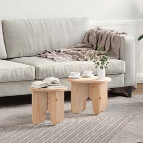 vidaXL Masă de cafea 2 pcs natural 39.5 x 39.5 x 30 cm