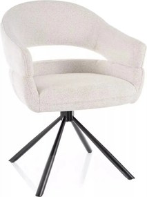 Scaun BORGO, bej - Raven 22, stofa clasica/metal, 58x60x87 cm