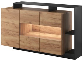 Comodă Alvera (Stejar craft auriu + antracit). 1041167