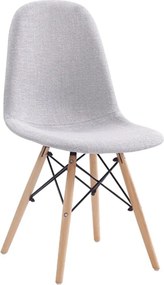 Scaun DARELA NEW, gri deschis/fag, stofa clasica/lemn, 45x51x83 cm