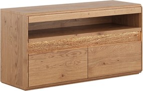 Comodă TV stejar masiv Dominic, 123 × 44 × 63 cm