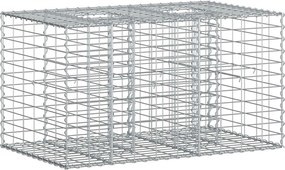 vidaXL Pat ridicat din gabion Argintiu 100 x 60 x 55 cm