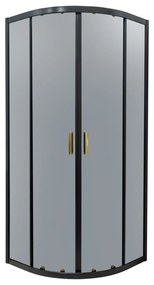 Cabină de duș curbată Tiara Gold 80 fără cădiță