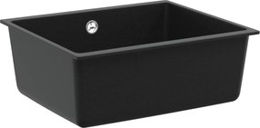 vidaXL Chiuvetă Negru 530 x 460 mm 80% Quartz și 20% Rășină