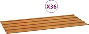 vidaXL Panouri de acoperiș, 36 buc., ruginiu, 100x44 cm, oțel corten