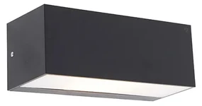 Lampă de perete modernă inteligentă neagră IP65 cu Wi-Fi A60 - Houks