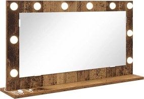 vidaXL Oglindă de toaletă Dreptunghiular Lemn vechi 80 x 45 x 18 cm