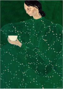 Poster 30x40 cm Coffee Alone At Place De Clichy – Sofia Lind – The Poster Club