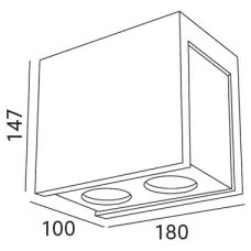 Plafonieră spot PURO 2xGU10/25W/230V