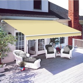 Marchiză/Copertină retractabilă casetată motorizată ISABELA 4x3m Bej