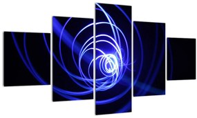 Tablou cu spirale albastre (125x70 cm), în 40 de alte dimensiuni noi