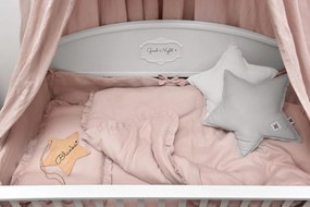 Lenjerie de pat din in pentru patut DUSTY PINK, mar. M