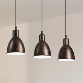 Brilagi - Lustra cu LED pe cablu RIDDY 3xE27/60W/230V cupru/patină