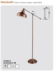 Lampa de podea design industrial cu brat directionabil Macbeth