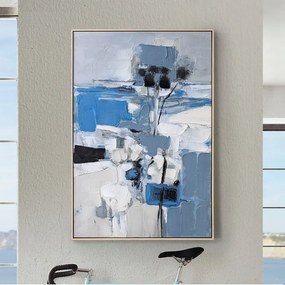 Tablou de perete pictura acrilica Paisaje azul 83x123cm