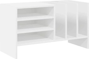 vidaXL Dulap pentru discuri de vinil cu raft Alb 78,5 x 35 x 45 cm