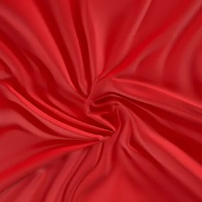 Kvalitex Cearșaf din satin cu elastic roșu, 160 x200 cm, 160 x 200 cm