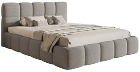 Pat matrimonial 160 cm Cirsten 160B (cu somieră) (Gri). 1099507