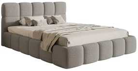 Pat matrimonial 160 cm Cirsten 160B (cu somieră) (Gri). 1099507