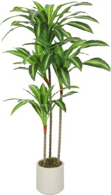 HOMCOM Arbore artificial Dracaena 120 cm cu ramuri flexibile - Verde | Aosom Romania