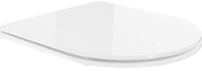 Mexen scaun cu cădere lentă slim, duroplast, alb lucios - 39224000