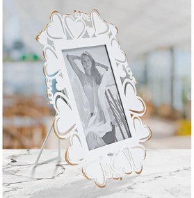 Ramă foto metalică Mauro Ferretti, 25 x 27,7 cm, alb