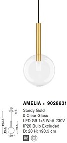 Lustra/Pendul design decorativ modern AMELIA