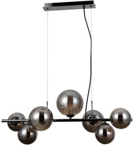 ITALUX PND-406007-7A-BCR - Lustră pe cablu CANELLO 7xG9/5W/230V negru