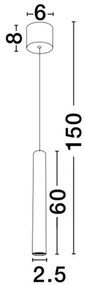 Pendul LED design modern ULTRATHIN alb NVL-9184021