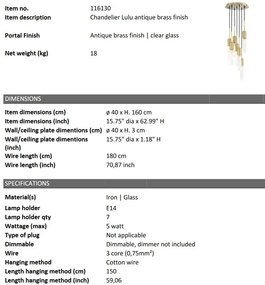 Lustra moderna design LUX cu 7 pendule Lulu