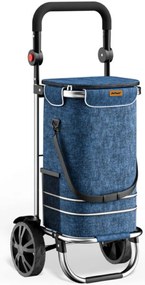 Geantă de cumpărături pe roți EASY, 50L, albastru Jurhan