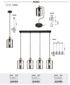 Lustra cu 4 pendule design modern Perez