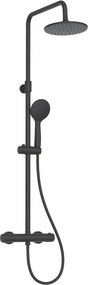 Set de duș cu baterie HOUSTON, negru mat