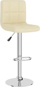 vidaXL Scaun de bar, crem, material textil