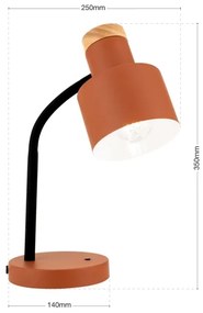 Orion - Lampă de masă GILI 1xE27/40W/230V, culoare cărămizie