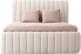 Pat dublu tapitat design elegant LUX Sycamore, Bouclé cream