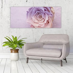Tablou detaliu florii de trandafir (120x50 cm)