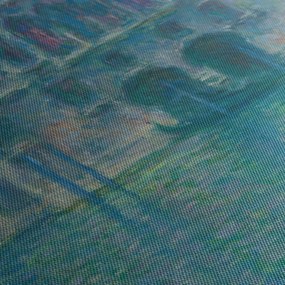 Tablou - Claude Monet, Palazzo da Mula, Venice, reproducere (cu ceas) (90x30 cm)