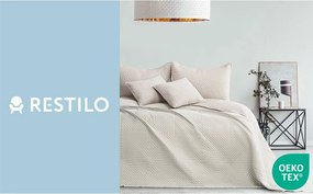 Cuvertură crem matlasată din microfibră 220x240 cm Softa – Restilo