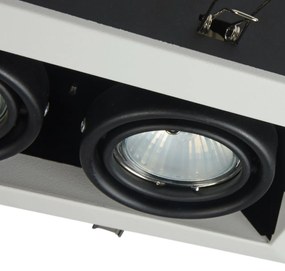 Plafoniera incastrabila cu doua spoturi Metal, alb MYDL008-2-02-W
