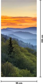 Fototapet pentru ușă - Zori de zi în munți (95x205cm)