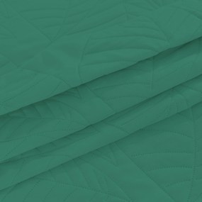Cuvertura de pat verde cu model LEAVES Dimensiuni: 200 x 220 cm